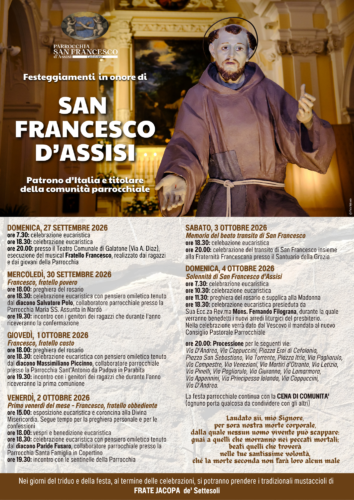 Festa San Francesco 2026